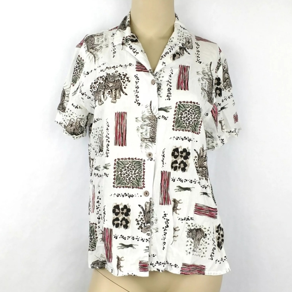 DRESS BARN Vintage Cat Cheetah Tiger Small